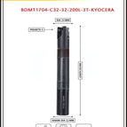 Dia 32 mm~Len 200 mm~32 mm Shank 3T