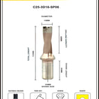 Dia 16 mm~3D~25 mm Shank