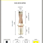 Dia 20 mm~3D~25 mm Shank