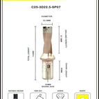 Dia 22.5 mm~3D~25 mm Shank
