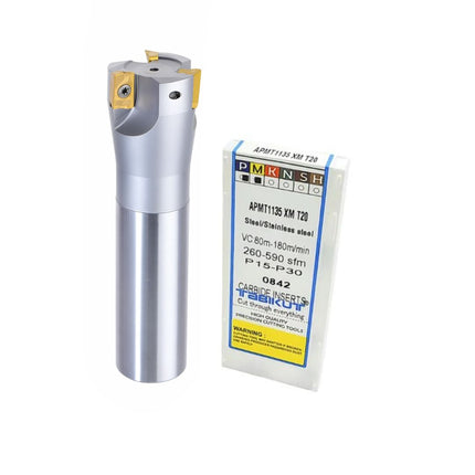 Indexable Insert Endmill 14MM II 3 Pocket II 10 Pcs JDMT0702 Carbide Inserts Free