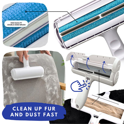 Buyohlic Pet Hair Remover and Reusable Lint Roller Cat and Dog Hair Remover for Furniture, Couch, Carpet, Clothing and Bedding