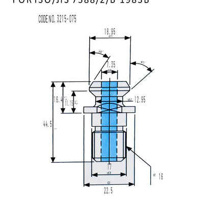 JIS 7388 Type B Pull Stud – Special Size | SK Tool Holder | CNC Machine