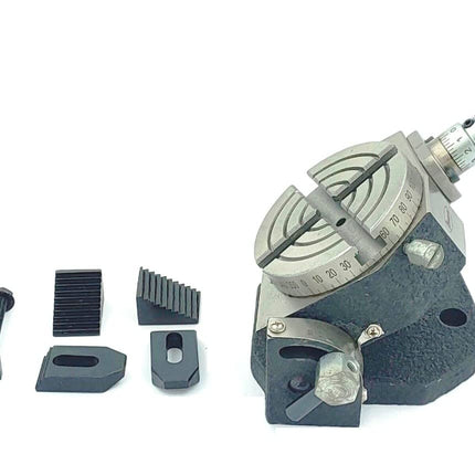 Small HV 3" Inch II 80 mm Rotary Milling Indexing Table with Clamp Kit