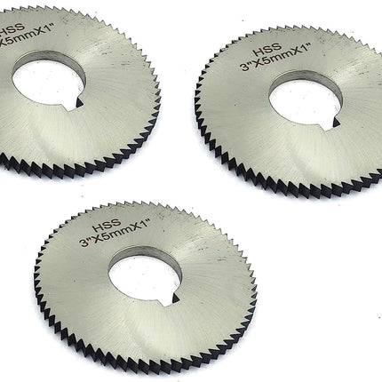 Pack of 3 Pcs Slitting Saw Cutting HSS M2 Blades- Keyway Hole