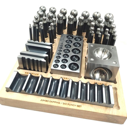 Precision Steel Dapping Block Doming Die Punch Jumbo Set of 44 Pcs- Jewelry Making,Shaping