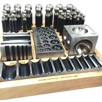 Precision Steel Dapping Block Doming Die Punch Jumbo Set of 44 Pcs- Jewelry Making,Shaping