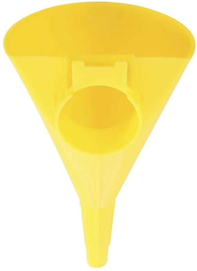 Plastic Funnel for Type I Metal Safety Cans, 5"x 7"x 12", Made of Chemically Resistant High-Density Polyethylene, Yellow,
