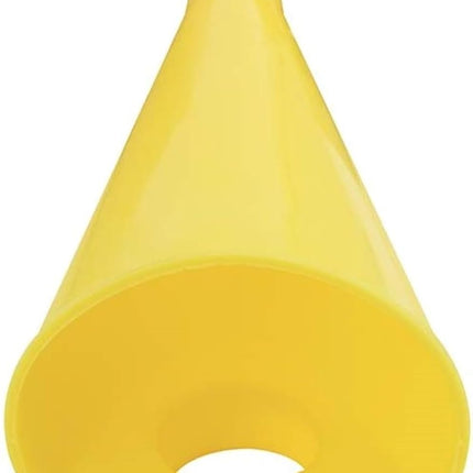Plastic Funnel for Type I Metal Safety Cans, 5"x 7"x 12", Made of Chemically Resistant High-Density Polyethylene, Yellow,