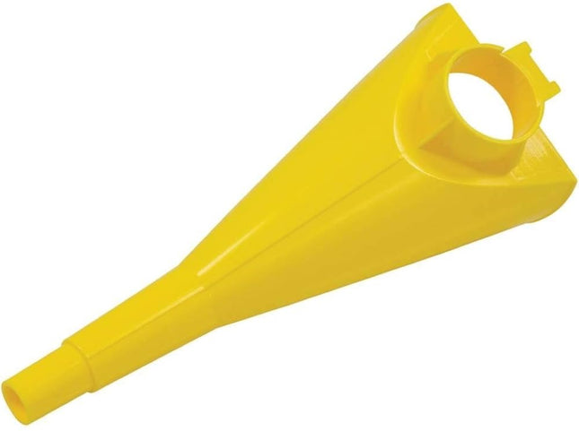 Plastic Funnel for Type I Metal Safety Cans, 5"x 7"x 12", Made of Chemically Resistant High-Density Polyethylene, Yellow,