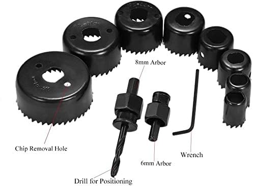 New 7 inch Randa Block Carpenter Plane With 11 Pcs Hole Saw Drill Bits Multi-size Woodworking tool kit (Pack of 2) Cast Iron Steel Hand Plane (17.5 cm)