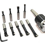 with MT2 Shank (M10 x 1.5 Drawbar) with 9 Carbide Tools