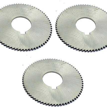 Pack of 3 Pcs Slitting Saw Cutting HSS M2 Blades- Keyway Hole