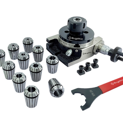 3" Inch I 80mm 4 slot Rotary Indexing table with ER Adopter & Spanner
