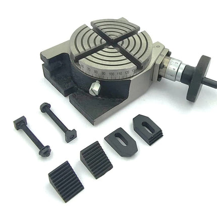 Horizontal Vertical 4" Inch II 100 mm Rotary Milling Indexing Table with M6 Clamp Kit