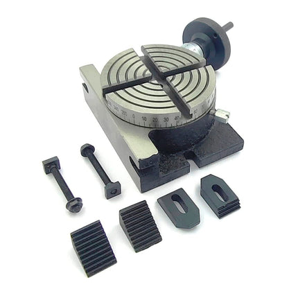 Horizontal Vertical 4" Inch II 100 mm Rotary Milling Indexing Table with M6 Clamp Kit