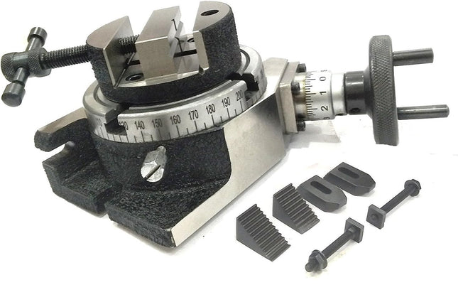 Milling Indexing 4"/100 mm Rotary Table Horizontal Vertical with Suitable Round Vices & Clamp Kits