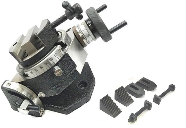 Milling Indexing 4"/100 mm Rotary Table Horizontal Vertical with Suitable Round Vices & Clamp Kits