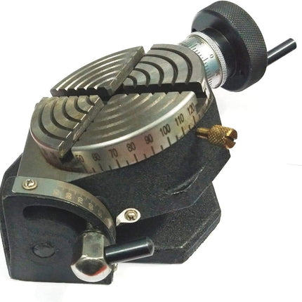 HV 4" (100 mm) Tilting Milling Indexing Horizontal Vertical Rotary Table with Round Vice- Metal Working