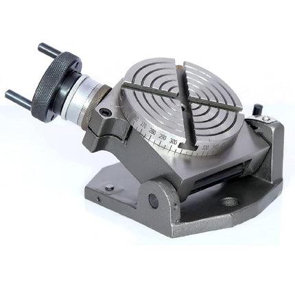Rotary Table With 70 mm 4 Jaw Independent Chuck and back Plate