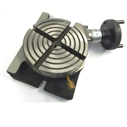Rotary Table With 70 mm 4 Jaw Independent Chuck and back Plate