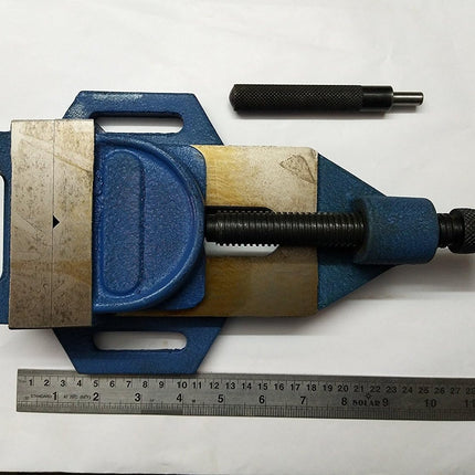 Caste Iron Drill Press Vise Vice Tilting Jaw- Steel Hardened Jaws