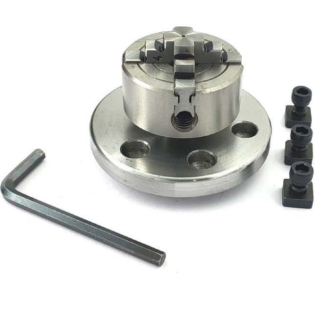 Small Chucks for 3" I 80 mm & 4" Inch I 100 mm Rotary tables with Steel Back Plates and Mini Lathes