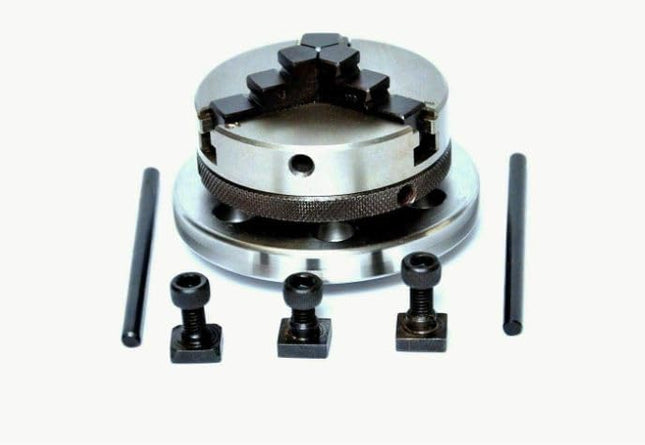 Small Chucks for 3" I 80 mm & 4" Inch I 100 mm Rotary tables with Steel Back Plates and Mini Lathes