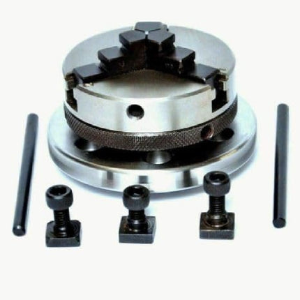 Small Chucks for 3" I 80 mm & 4" Inch I 100 mm Rotary tables with Steel Back Plates and Mini Lathes