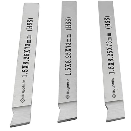 Mini Lathe Parting Tool Cut Off HSS Blade 1.5 × 8.25 × 73 mm for CNC Milling & Precision Machining | Semi-Finishing and Finishing Applications | Fits Mini Lathes