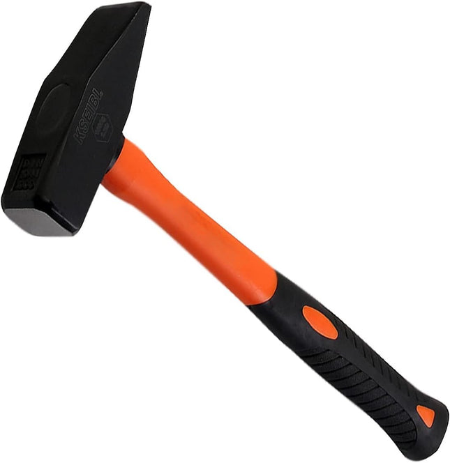 Machinist Engineers Hammer, Forged Steel Cross Peen Sheet Metal Hammer, Blacksmith Forging Tools (Anti-Slip Handle, 2.20 lb / 1000 grams)