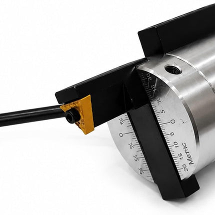 Precision Lathe Ball Turning Attachment | Up to 60mm Radius | Heavy-Duty Steel Body | TNMG16 Carbide Insert Included | Metric & Imperial Markings | Reversible Safety Handle