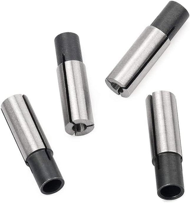 4 Pieces High-Carbon Steel Collet Die Grinder Chuck Driver Adapter 1/4" to 1/8" CNC Engraving Bit Router Converter for Engraving Machine Tool