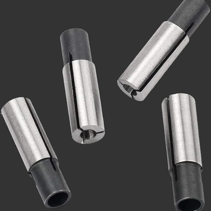 4 Pieces High-Carbon Steel Collet Die Grinder Chuck Driver Adapter 1/4" to 1/8" CNC Engraving Bit Router Converter for Engraving Machine Tool