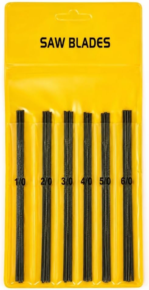 Jeweler's Coping Saw Frame & Piercing Saw Blades Set Sizes 1/0-6/0