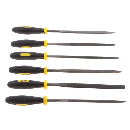 Buyohlic International 6-Pieces Needle File Set Hand Metal Files Flat Warding, Square, Triangular, Round, and Half-Round File.