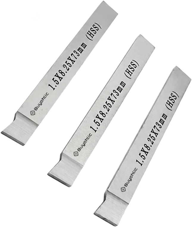 Mini Lathe Parting Tool Cut Off HSS Blade 1.5 × 8.25 × 73 mm for CNC Milling & Precision Machining | Semi-Finishing and Finishing Applications | Fits Mini Lathes