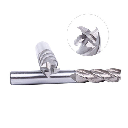 1/8" 3/16" 1/4" 5/16" 3/8" 1/2" high Speed Steel HSS 4 Flute Straight End Mill Cutter 5/32" 1/16" Set of 8