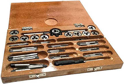 British Association Tap and Dies Set 0 to 10 BA II Supplied in Wooden Box