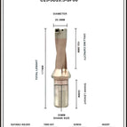 Dia 20.5 mm~5D~25 mm Shank