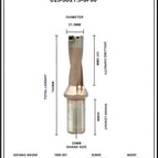 Dia 21.5 mm~5D~25 mm Shank