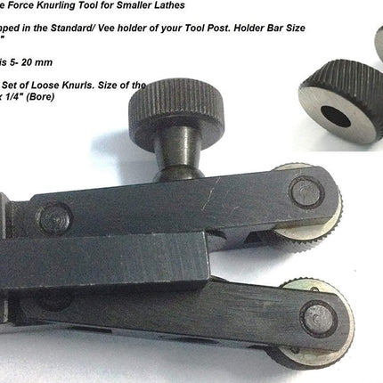 Combo of Lathe Knurling Tool Attachment