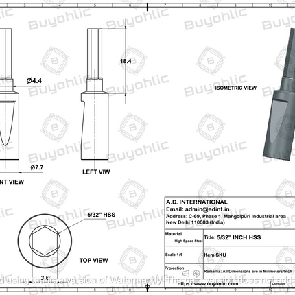Lathe's Live Revolving Center-Centre with HSS Hardened Broaches