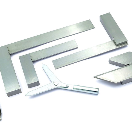New Starter Engineer Kit (Try Squares, Center Squares, Carbide Scriber Pen, & Y Center Finder) Supplied With Plastic Case