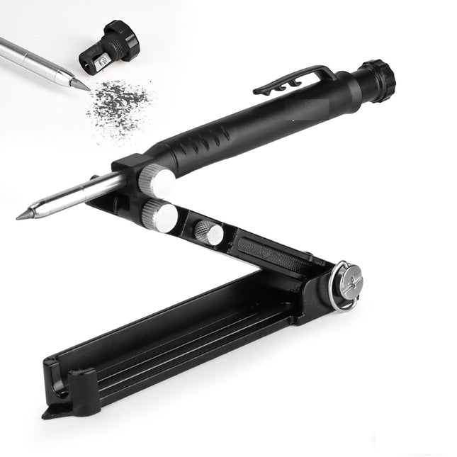Buyohlic Aluminum Alloy Scribe Tool with Deep Hole Pencil, Construction Pencil Multi-function Scribing Tool- Construction Pencil