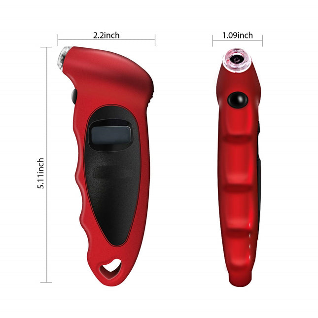 Buyohlic Tire Inflator Portable Air Compressor Digital Tire Pressure Gauge 0-150 PSI 4 Settings for Car Truck Bicycle with Backlit LCD and Non-Slip Grip