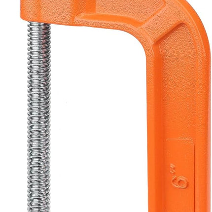 6 Inch Quick Release C Clamp with Button, Heavy Duty 700kgf Cast Iron G Clamp for Woodworking and Welding