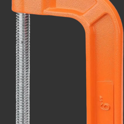 6 Inch Quick Release C Clamp with Button, Heavy Duty 700kgf Cast Iron G Clamp for Woodworking and Welding