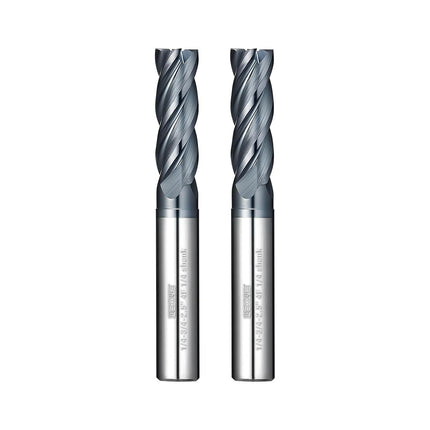 Tools Carbide End Mill Square Milling Cutter for Cutting Alloy Steels,Cast Iron, Hardened Steel - 4 Flute Cutting Tools 1/4 Shank (1/4-2.5" 2PCS)