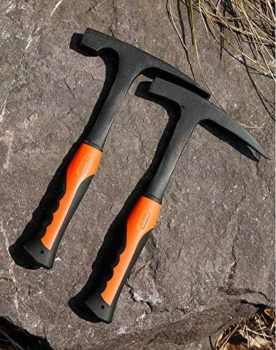Forged Brick Hammer, Geologist Rock Pick, Bricklayer's/Mason's Hammer - 30 oz Masonary Tool with Forged Steel Construction & Shock Reduction Handle
